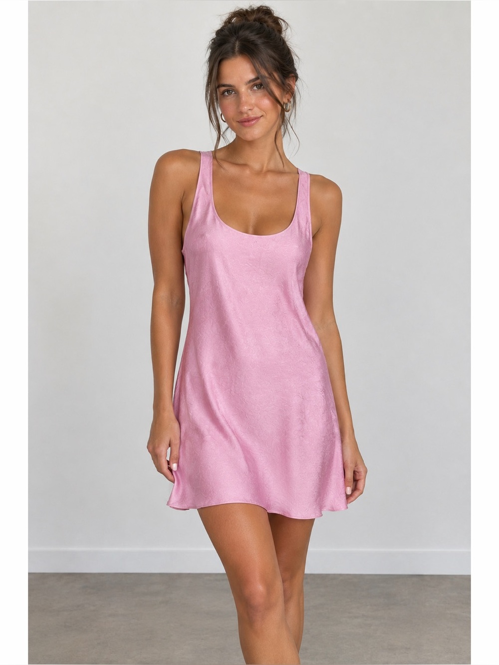 Wilfred Aritzia Pink Satin Mini Dress